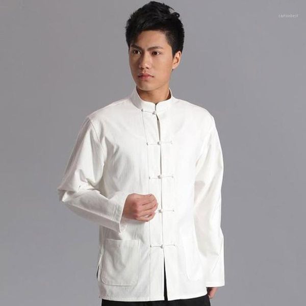 

umorden long sleeve cotton traditional chinese clothes tang suit men tai chi uniform shirt blouse coat for men1, Red
