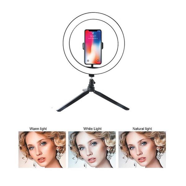 

flash heads selfie ring lamp fill light stand round studio led with cell phone holder ringlight tripod