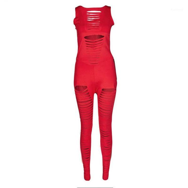 

2020 rompers jumpsuits fashion fitness workout solid color sleeveless hollow out clothes slim club female summer set1, Black;white