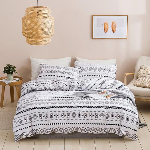 

bohemia geometric pattern bed linen set adults bedding set comforter cover pillowcase us twin bedclothes bed duvet cover