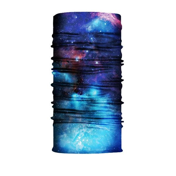 

открытый кемпинг солнцезащитная безшовная bandana starry sky galaxy print headgear маска пользовательские открытый кемпинг bbyowl sport77777, Black