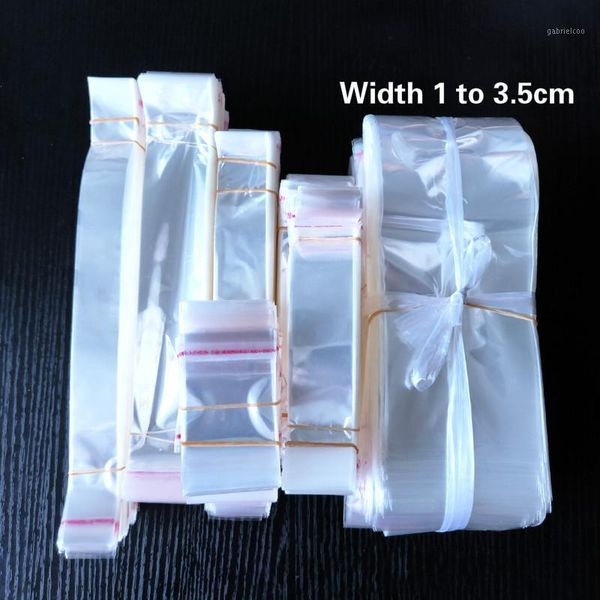 

width 1 to 3cm clear plastic self adhesive sealing bagsmall bags for pen jewelry candy packing resealable gift cookie packaging1