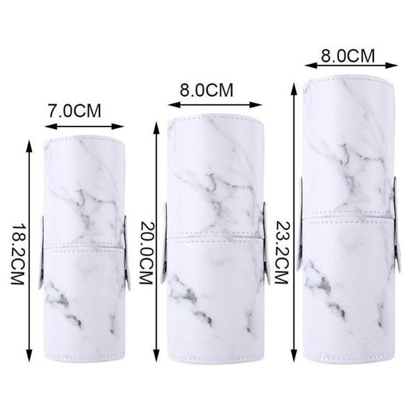 

1pc travel pu marbling makeup brushes pen holder brushes storage cosmetic makeup brush case box organizer make up tools bbyxpa