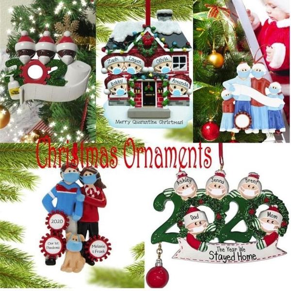 

factory0k1udecoration gift party customized fast christmas quarantine ship with marker pen personalized family of 7 ornament pandem