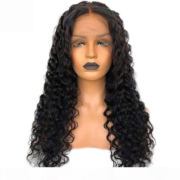 

natural curly lace wig human hair pre plucked for black women glueless curly full lace brazilian hair wigs with baby hair, Black;brown