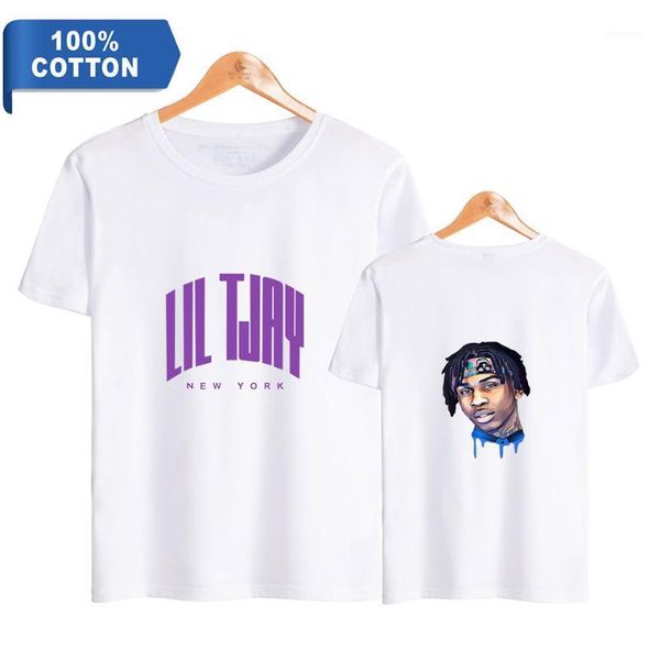 

lil tjay t shirt short sleeve women/men fashion 100% men's cotton tshirt streetwear dropshipping t-shirt harajuku hip hop1, White;black
