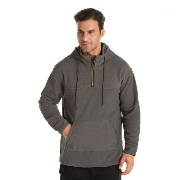 

plus size winter men fashion loose soft fleece pullover style thermal casual sweatshirt1, Black
