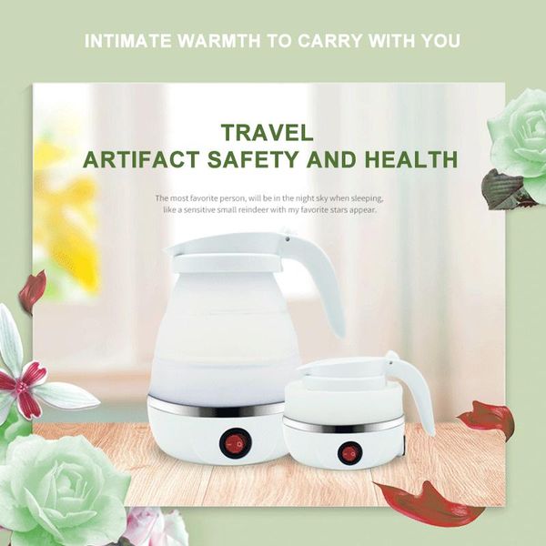 

electric kettle 0.75l portable silicone foldable teapot kettle water boiler adjustable voltage household electric appliances