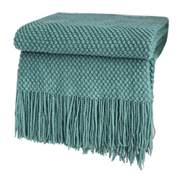 

blankets bubble textured lightweight autumn winter with tassels modern bed sofa home decor knitted nap travel couch cover throw blanket