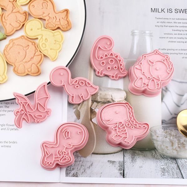 

6-unit system dinosaur shaped biscuit cutting machine