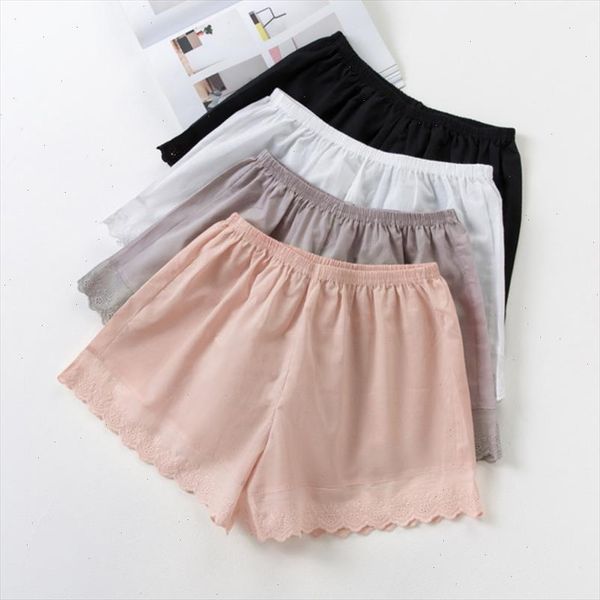 

womens summer shorts cotton lace comfortable solid color shorts casual breathable light soft shorts drop shipping, White;black