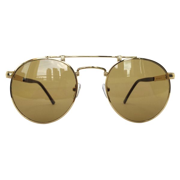 

men women polarized fashion double bridge metal frame pilot sunglasses