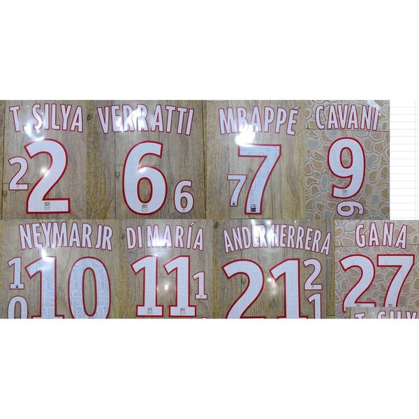 

2019-2020 home kimpembe verratti gana cavani neymar jr di maria choupo-moting draxler mbappe dani alves nameset patch badge 7uccg