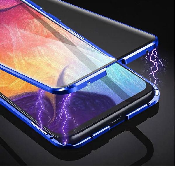 

magnetic metal adsorption double-sided glass case for samsung s10 s20 fe s9 s8 a71 a51 m51 m21 a70 a50 no jllhut