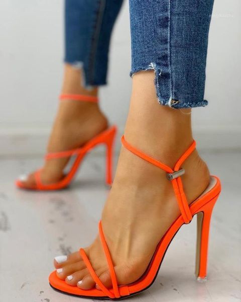 

sandals ankle strap high heels shoes women pumps summer open toe office party stilettos tacones mujer d301, Black