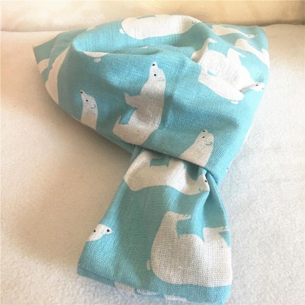 

yile handmade cotton linen wrap knot wristlet bag coin key phone bag polar bear light blue 8203c h wmthkn