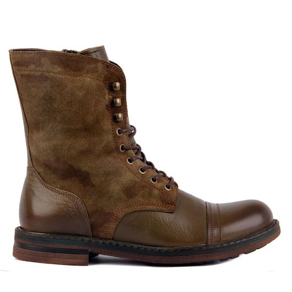 

leather boots for man jfry, Black