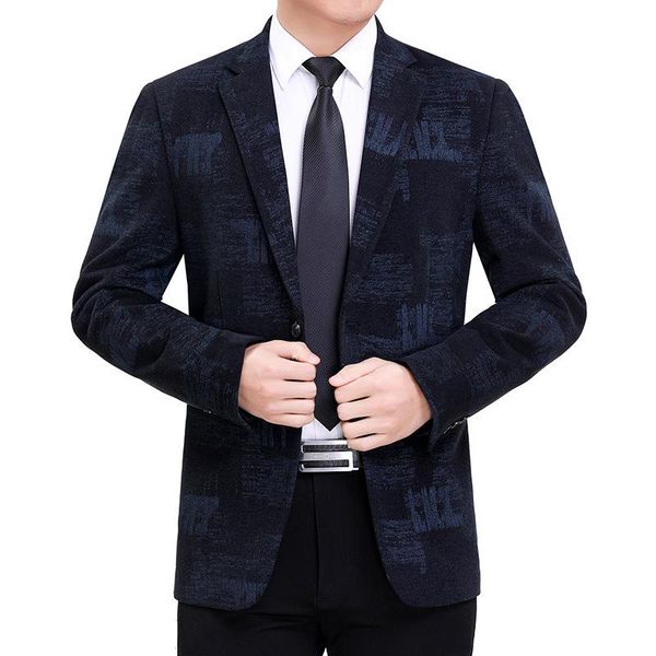 

men blazers luxury americana hombre long sleeve print tuxedo suit jacket outerwear coat autumn gentleman casual blazer masculino, White;black