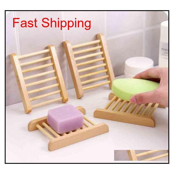

100pcs natural bamboo wooden soap dish wooden soap tray holder storage soap rack plate box containe qylguq bde_luck