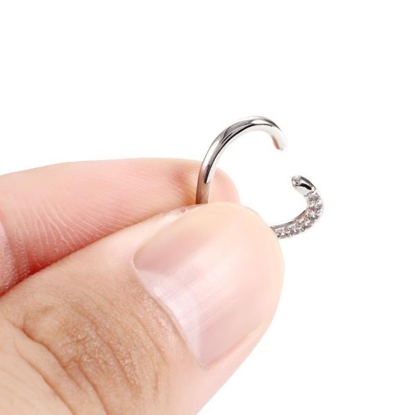 

1pc ear lobe daith helix tragus cartilage rook piercings hoop heart shape nose hoop rings 16g conch earrings piercing jewelry q jlluuv, Silver