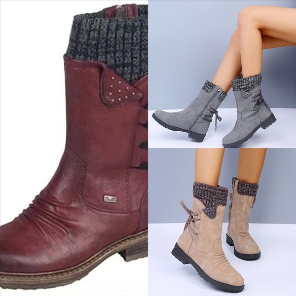 

eps new winter genuine leather boot woman fashion european style blackboots flats boots toe black lace-up round woman ankle