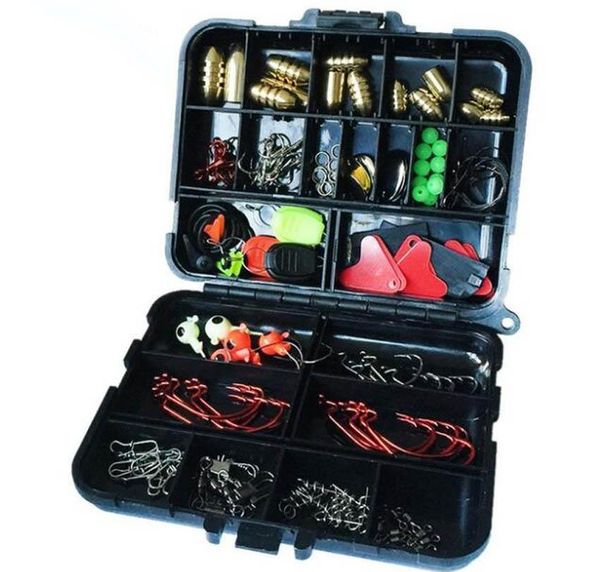 

приманки аксессуары снасти разъемы весовые пробки грузки 128 шт. рыболовные крючки рыбалка 20kinds box swivels sequins bbypu alice_bag