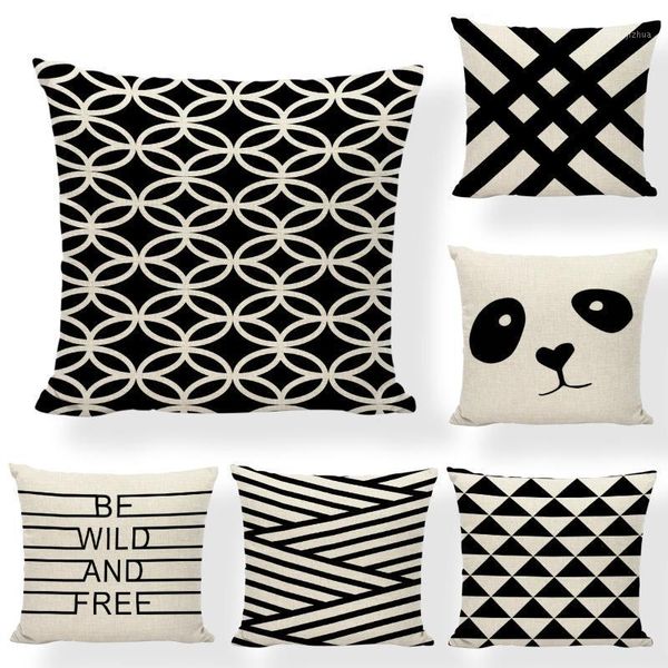 

geometry cushion cover love home sentences panda throw pillowcase 17 inch decor home outdoor rock chair black star heart shape1