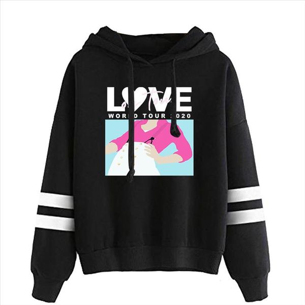 

new harry styles hoodies men women love world tour 2020 sweatshirt hoodie hip hop pullover jacket clothing, Black