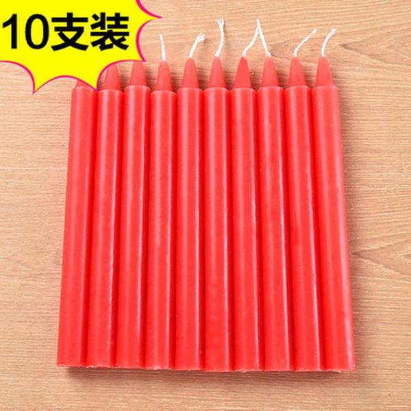 

10шт обычные бытовые свечи красная белая свеча для свечей ужин на валентинском обеденном столе свадебное украшение sqczqf