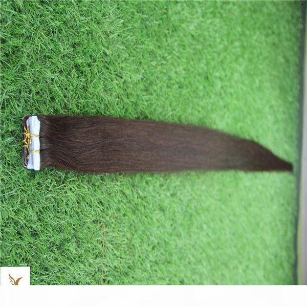 

the fashion off black color brazilian tape straight hair extensions 100% human hair weave 10-30 inchs skin weft tape hair extensions