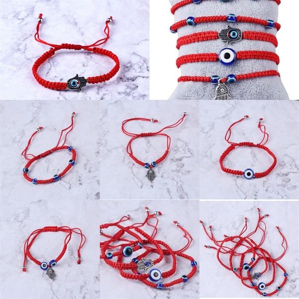 

fashion2edk2020 lucky new bracelet 6 styles handwoven red string thread bracelets blue evil eye charm jewelry fatima frien87mddgp5