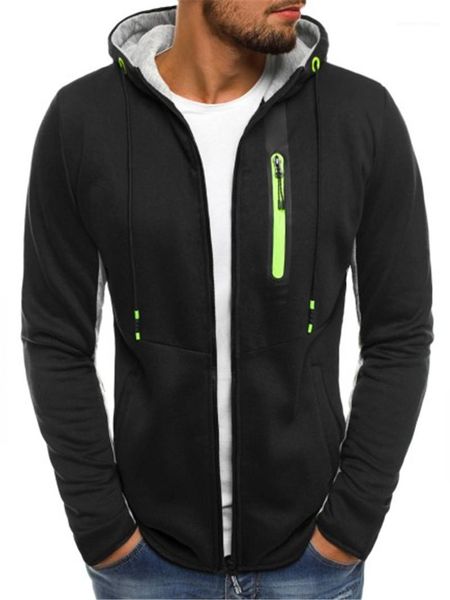 

slim cardigan zipper mens long sleeve 21fw designer warm mens clothing new casual hooded mens sweatshirts, Black