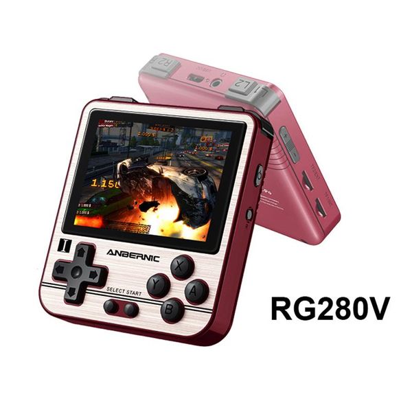 

docooler rg280v retro game console handheld game player built-in 2500 games open source system 2.8inch ips screen music player