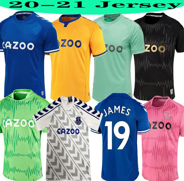 

2020 2021 everton soccer jerseys james calvert-lewin kean 20 21 sigurdsson richarlison tosun bernard men+kids training football shirts, Black;yellow