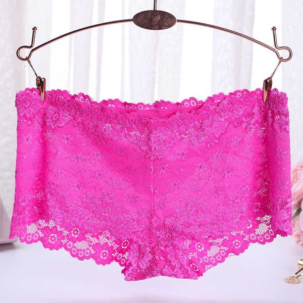 

transparent temptation mid waist large size water flower full lace women's underwear crotch bamboo fiber briefs, Black;pink