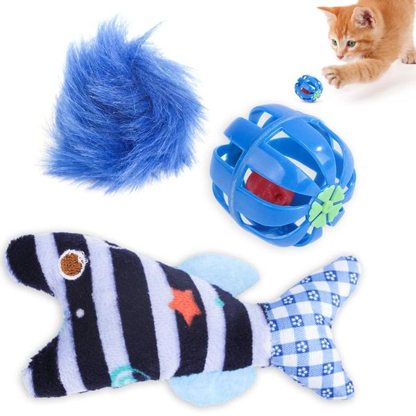 

3шт кошка мини игрушка творческая интерактивная игрушка catnip toy pet cute play cat смешной плюшевый мяч для учебного продукта