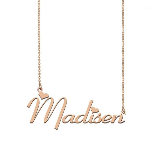 

madisen name necklace , custom name necklace for women girls friends birthday wedding christmas mother days gift1, Silver
