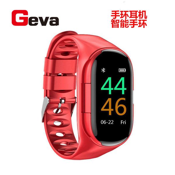 

m1 with bluetooth two in one tws headset smart watch healthy heart rate meter step brace
