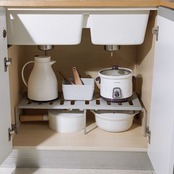 

layered kitchen space-saving shelf