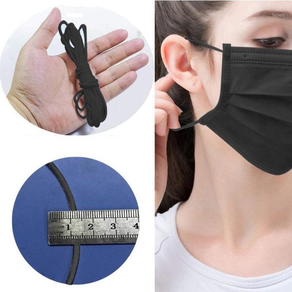 

rubber for mask mask with nose wire bent handmade elastic line round elastic band diy clothing craft accessories band1, Black;white