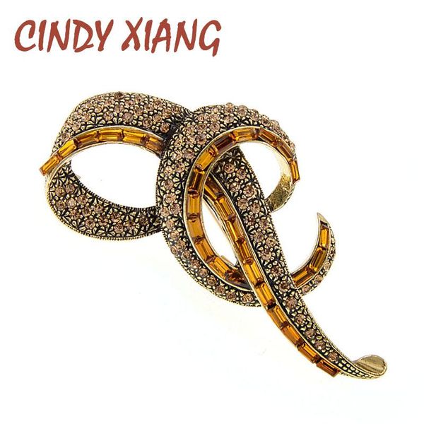 

cindy xiang rhinestone vintage bow brouches для женщин элегантная мода брошь pin-код 3 цвета доступны bowknot аксессуары подарок, Gray