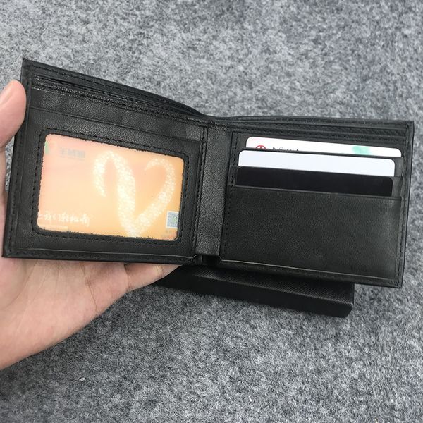 

business men's slim wallet pocket europe gift fashion leather wallet short credit coin box sale card purse bag holder ertjo, Red;black