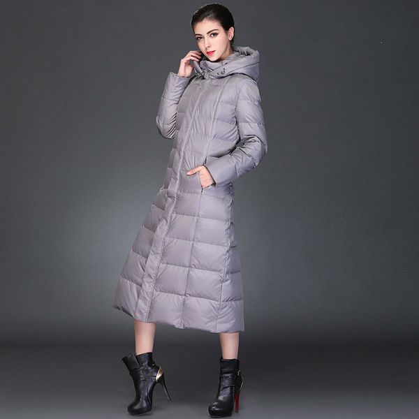 

90% long coat duck down jacket women winter 2020 plus size ladies warm black coats parkas for mujer kj55 h8h5