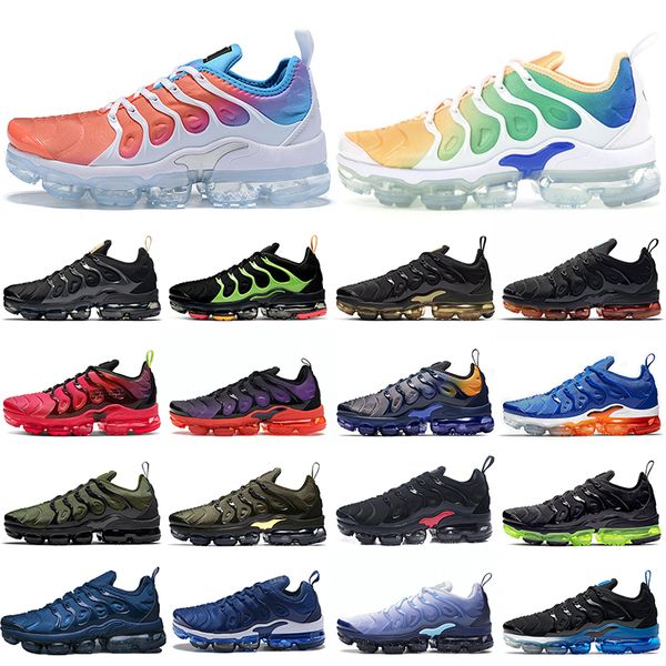 

tn plus 2022 men women running shoes bubblegum black gold black volt blue force coquettish purple mens womens trainers sports sneakers