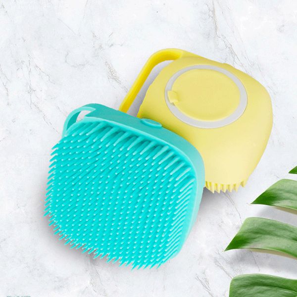 

dog brush cat grooming comb cleaning tool pet bath shampoo bath storage pets supplies hair removal soft silicon shower brush ing