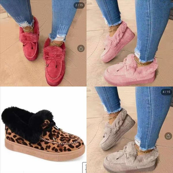 

72vwf new women winter slippers women slipper snow boots mop cotton yarn indoor designer home shoes fashion warm for funny, Black