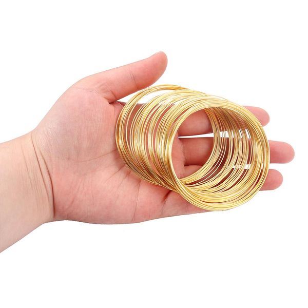 

100loops/lot 0.6mm memory beading steel wire beading wire for diy jewelry findings bangle bracelet making accessories supplies wmtexs