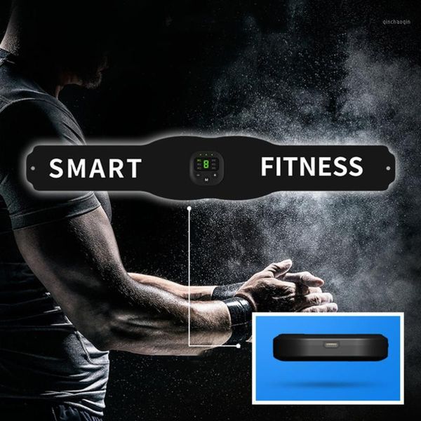 

waist support 1 set of usb charging fitness belt abdominal exercise smart euipment black1, Black;gray