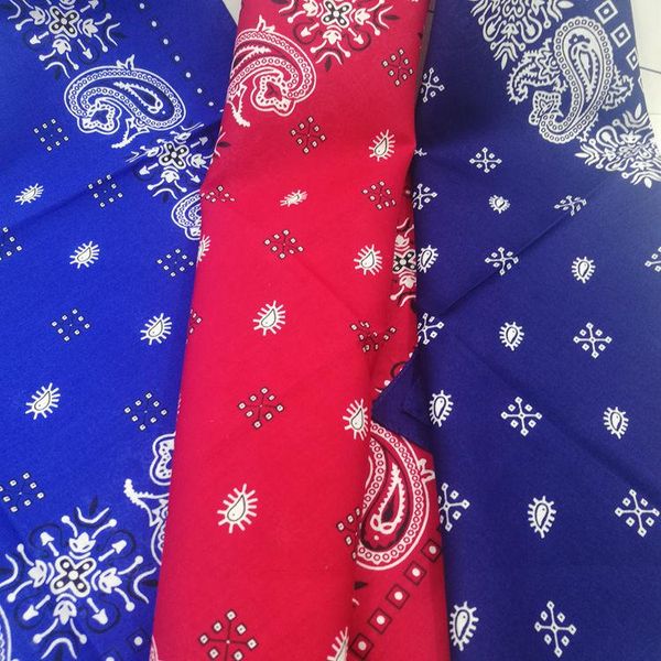 

55*55cm cotton paisley bandana multipurpose hip-hop bandanas hair bands single sided head wrap scarf neck scarves sqcofv, Black