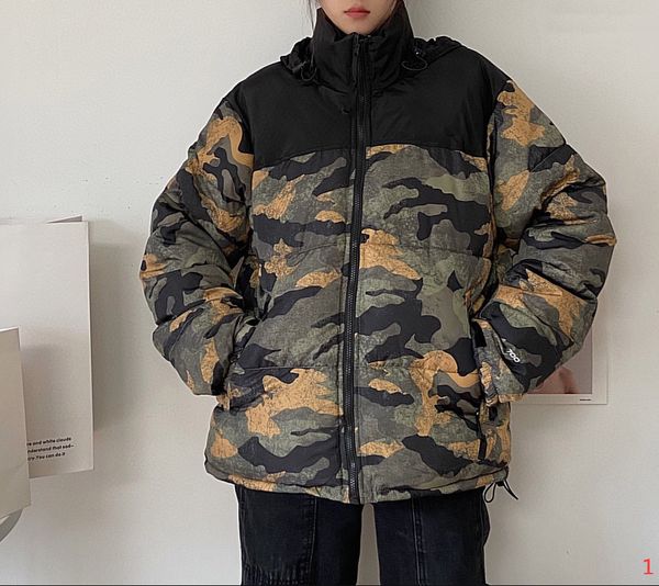 

mens jackets new pattern womens jacket down letter winter camouflage coats casual streetwear mens clothings m, Black